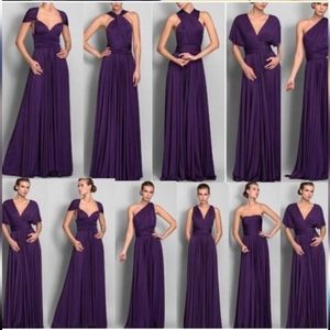 INFITY DRESS - TART Collection Purple Stretch Covertible Modal Maxi, Sz M